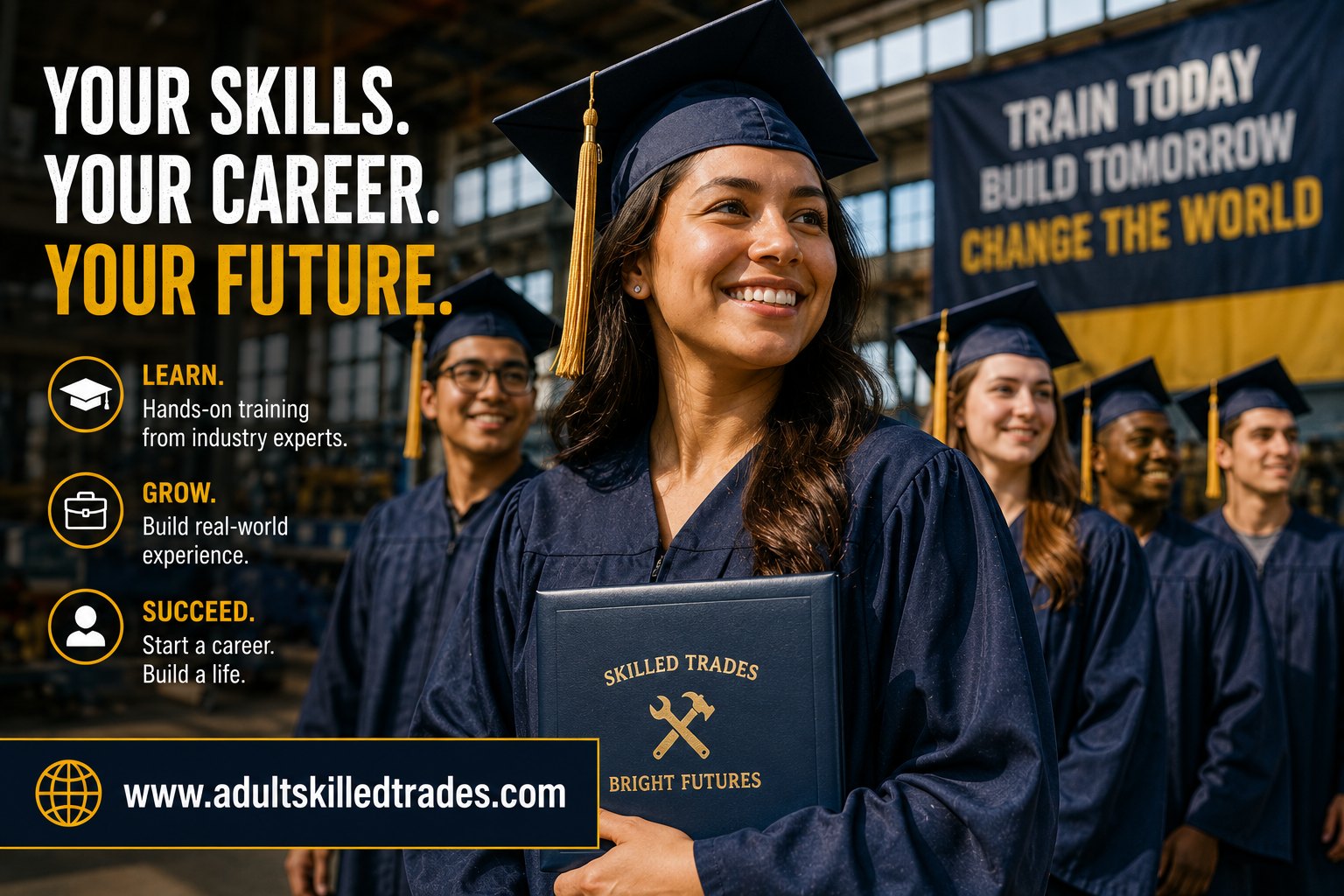 Your Skills Your Career Your Future graduates poster