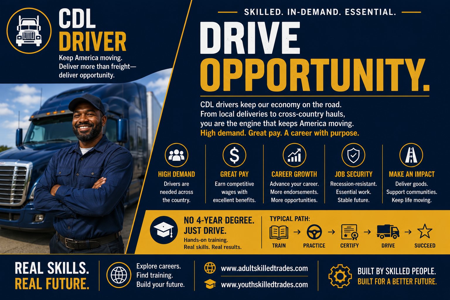 CDL Driver — Drive Opportunity career poster